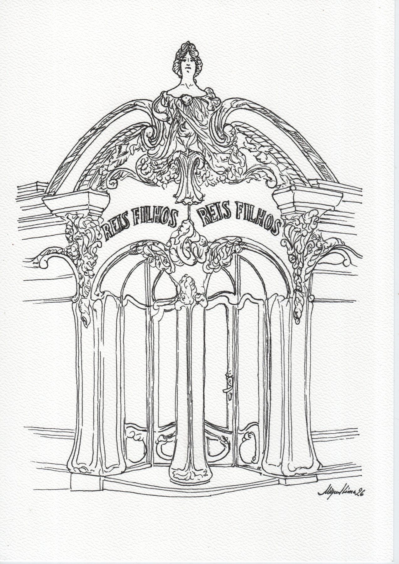 Desenho — Porta 001, R. de Santa Catarina